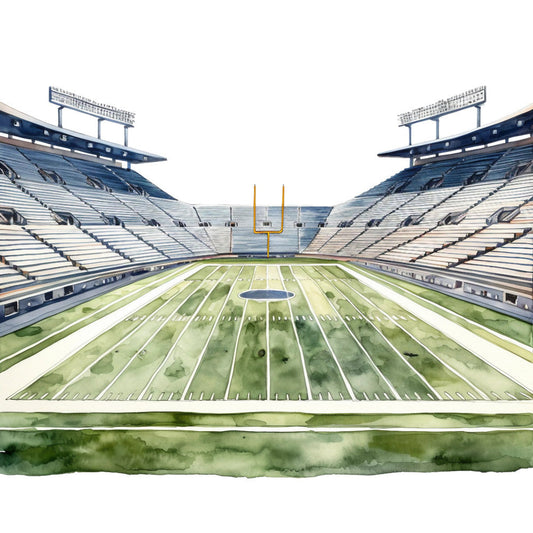 Watercolor American Football Fabric Panel 4
