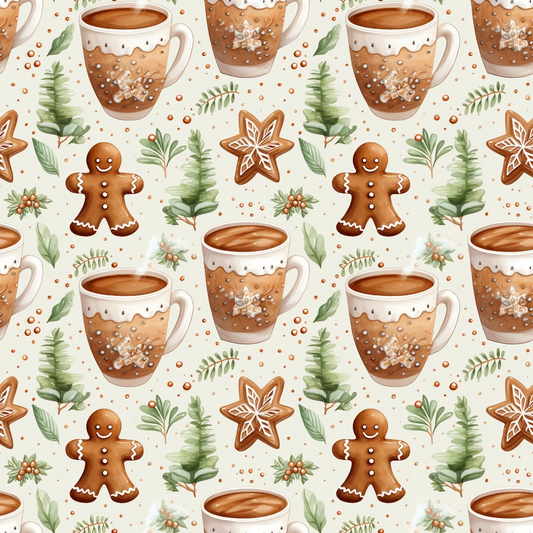 Daily Deal: Christmastime Pattern 14 Quilting Cotton Fabric - 45" x 1 Yard"