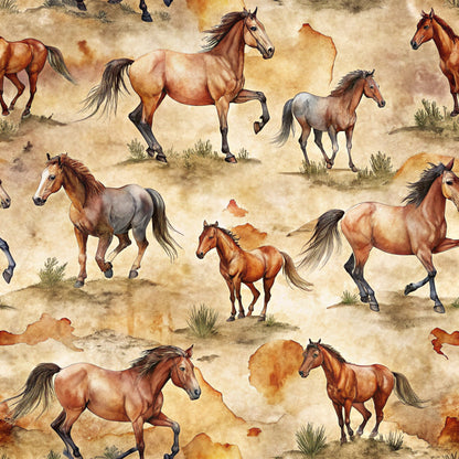 Wild Horses Pattern 2 Quilting Cotton Fabric