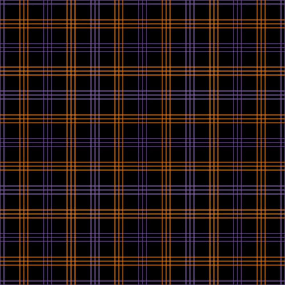 Daily Deal: Halloween Plaid Pattern 13 Quilting Cotton Fabric - 45" x 9 Yards"