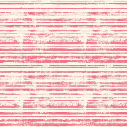 pink, cream, white, distressed stripes, horizontal stripes, vintage style, weathered texture, grunge effect, faded appearance, quilting cotton, fabric panel, shabby chic, worn look, rustic stripes, antique finish, cotton fabric, crafting material, aged pattern