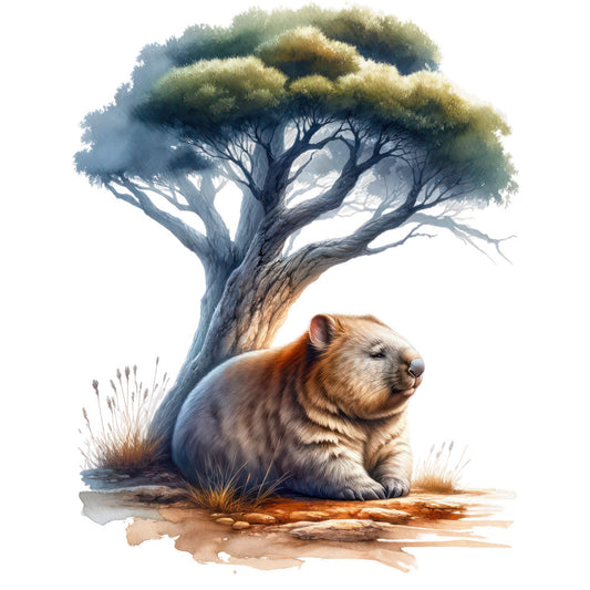 Australian Wombats Fabric Panel 7