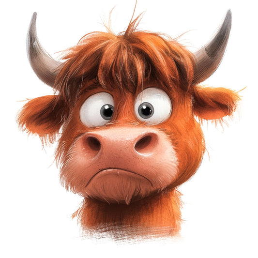 Adorable Highland Cow Fabric Panel 11