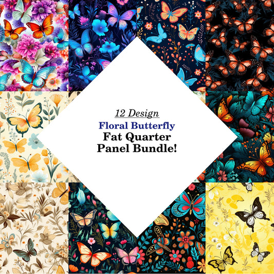 Floral Butterfly Fat Quarter Bundle