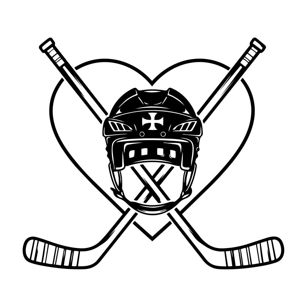 Hockey Silhouettes Fabric Panel 2