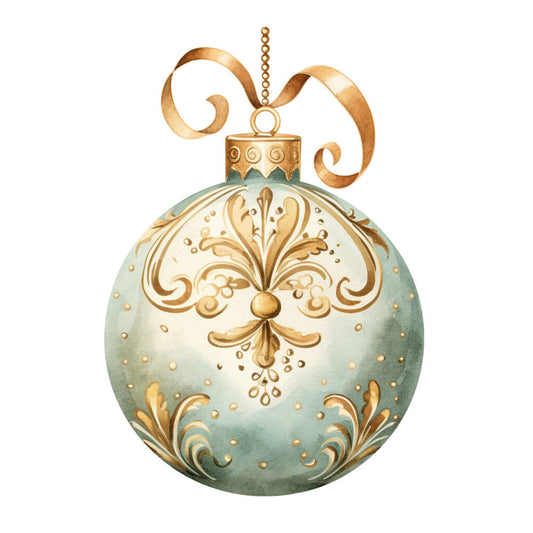 A Golden Christmas Fabric Panel 5
