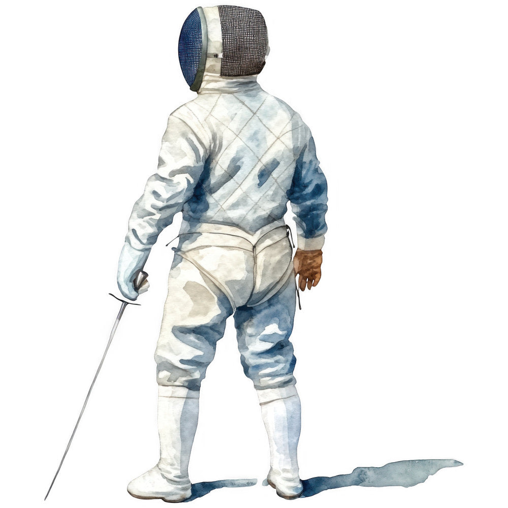 Watercolor Fencing Fabric Panel 1