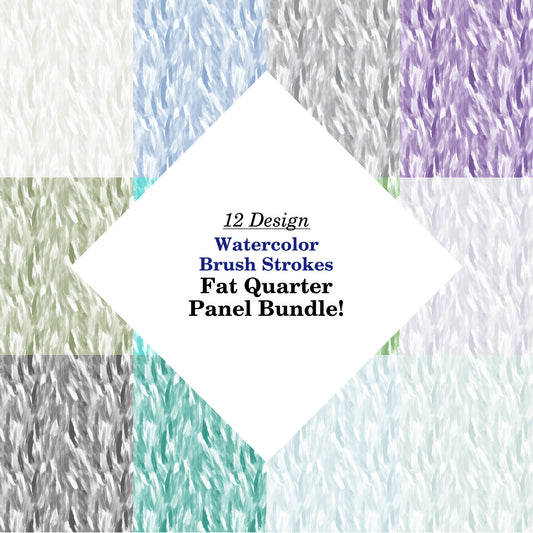 Watercolor Brush Strokes Fat Quarter Bundle