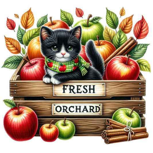 Autumn Cats Fabric Panel 64