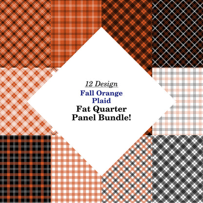 Fall Orange Plaid Fat Quarter Bundle
