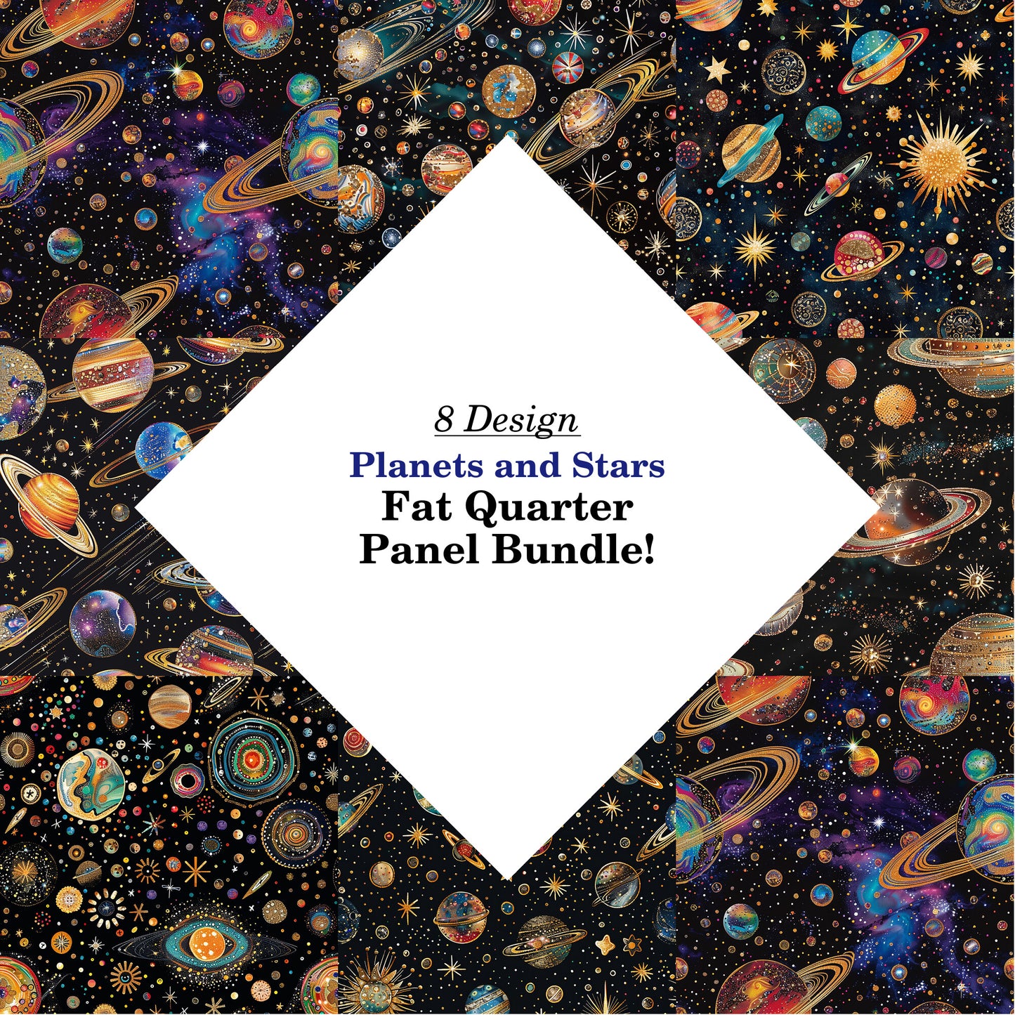 Planets and Stars Fat Quarter Bundle