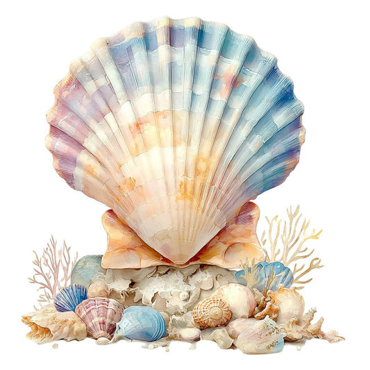 Colorful Seashell Fabric Panel 39