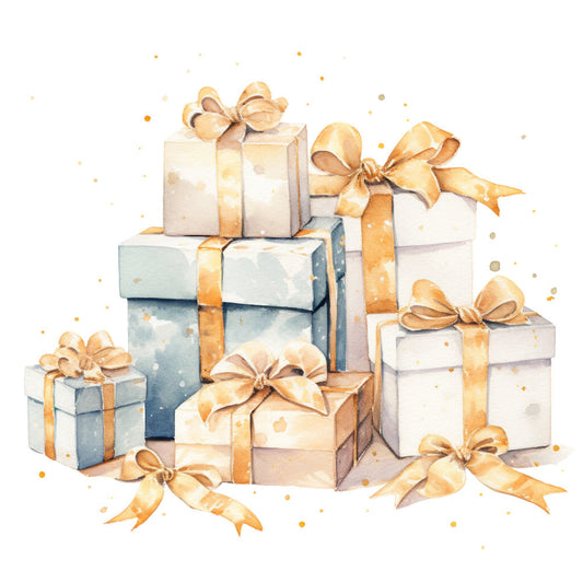 A Golden Christmas Fabric Panel 17