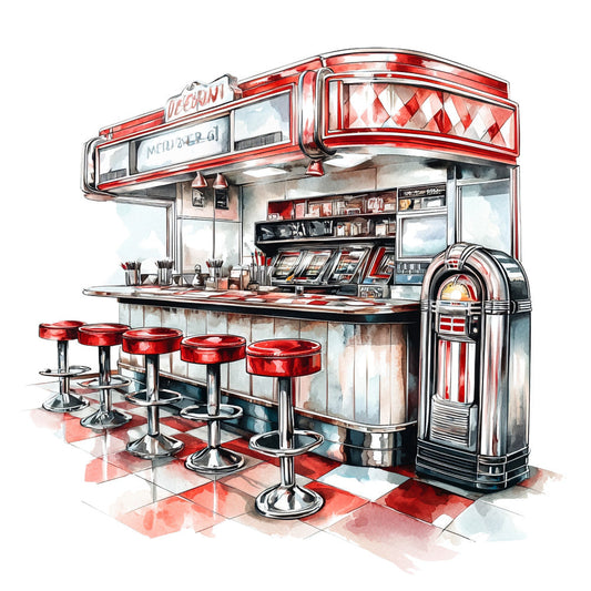 Route 66 Scene Fabric Panel 4