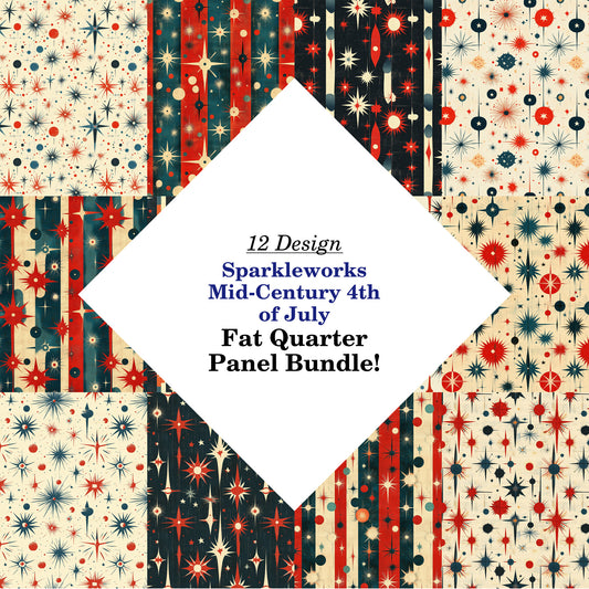 Sparkleworks Mid-Century 4th of July Fat Quarter Bundle