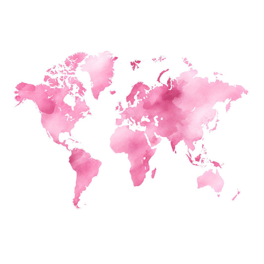 Colorful World Map Fabric Panel 4