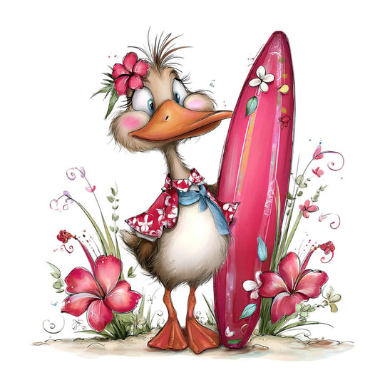 Whimsical Summer Goose Fabric Panel 39