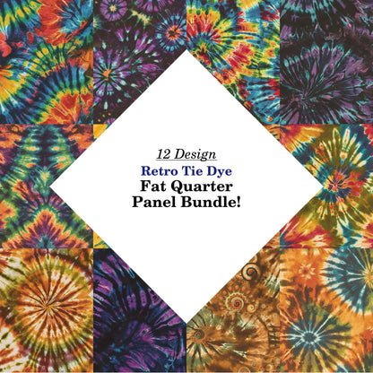 Retro Tie Dye Fat Quarter Bundle
