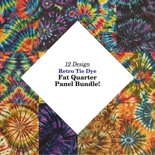 Retro Tie Dye Fat Quarter Bundle