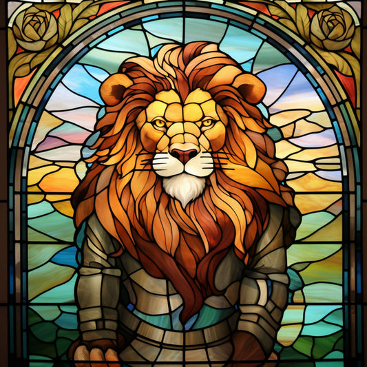 Stained Glass Wizard of OZ Fabric Panel 12