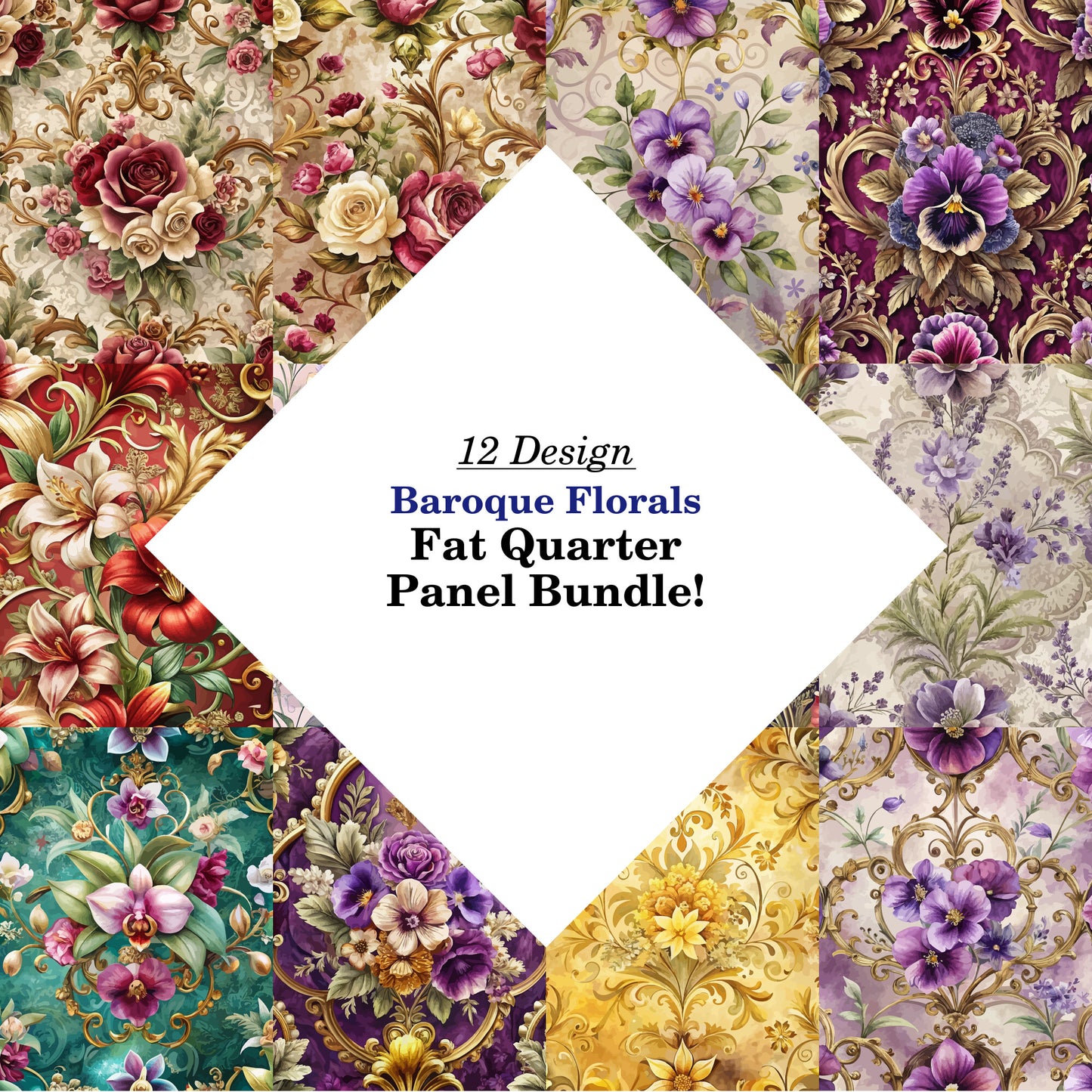 Baroque Florals Fat Quarter Bundle