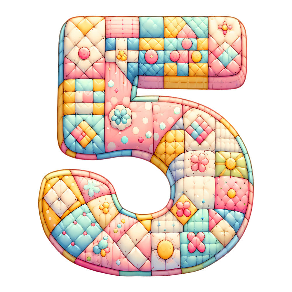Pink Patchwork Alphabet Fabric Panel 19