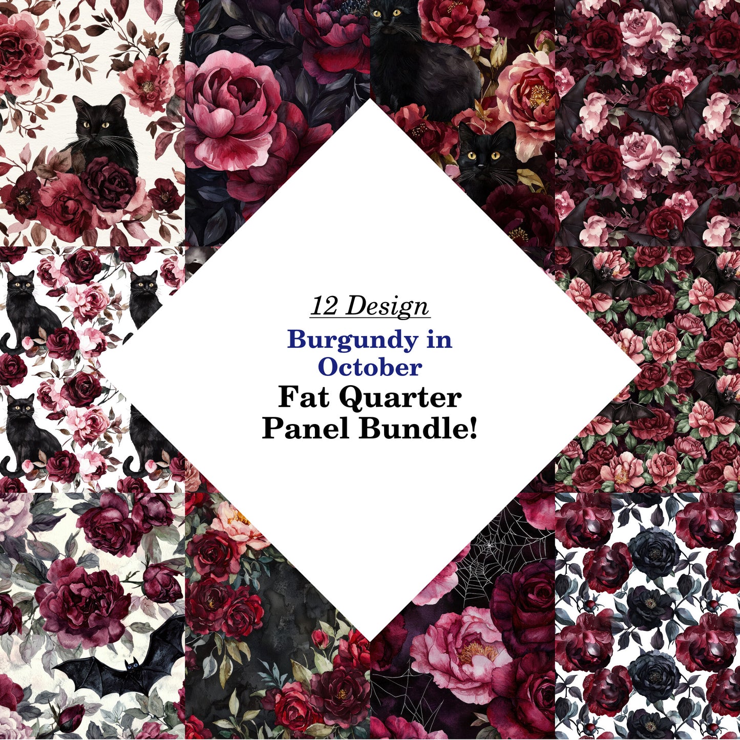 Burgundy in October Fat Quarter Bundle