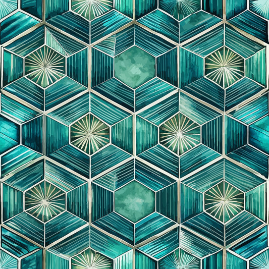 Art Deco Pattern 14 Quilting Cotton Fabric