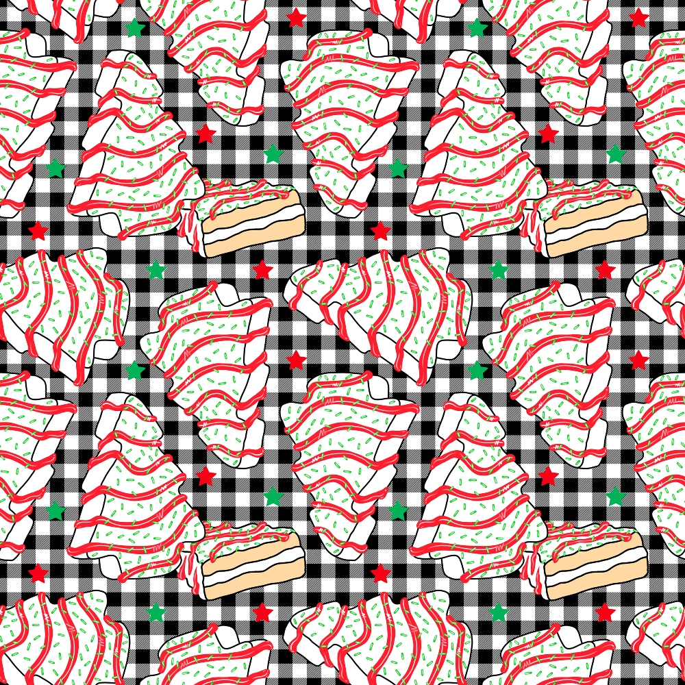 Daily Deal: Christmas Tree Cakes Pattern 1 Quilting Cotton Fabric - 45" x 3 Yards"