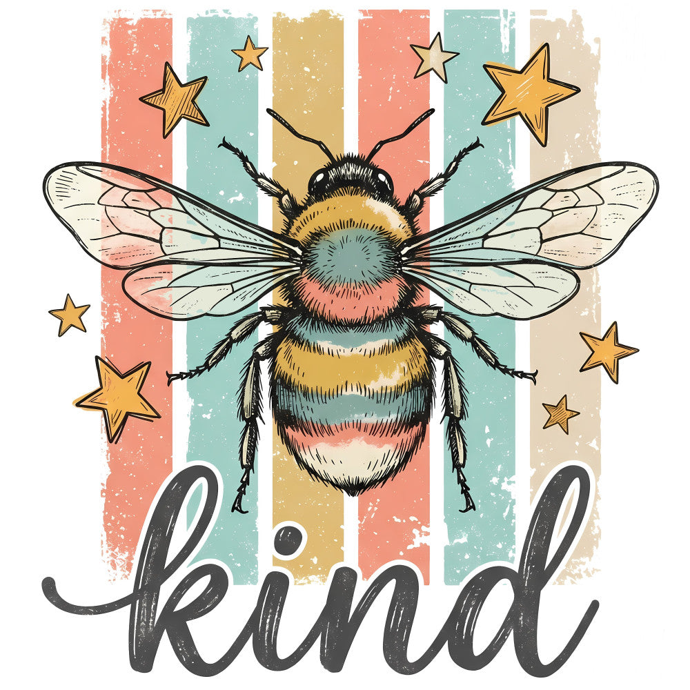 Preppy Be Kind Bee Fabric Panel 1