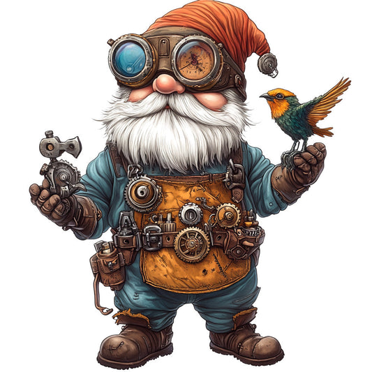 Steampunk Gnomes Fabric Panel 22