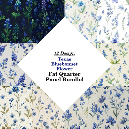 Texas Bluebonnet Flower Fat Quarter Bundle