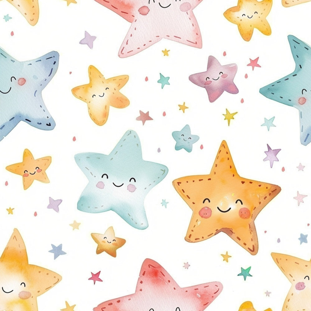 Daily Deal: Watercolor Baby Pattern 7 Quilting Cotton Fabric - 45" x 1 Yard"