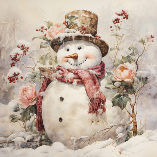 Classic Snowman Fabric Panel 24