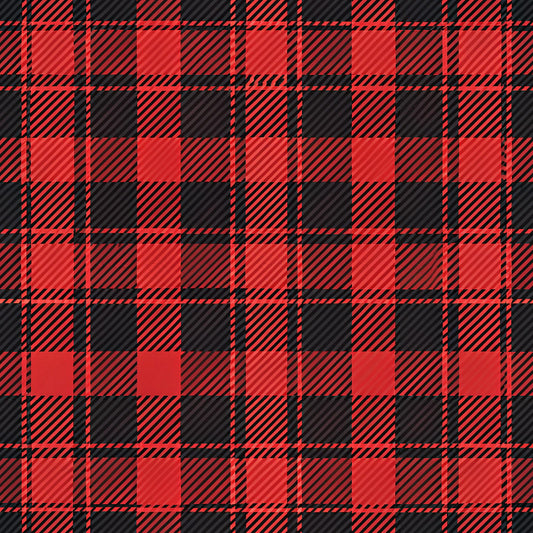 Classic Red and Black Buffalo Plaid Pattern 3 Quilting Cotton Fabric