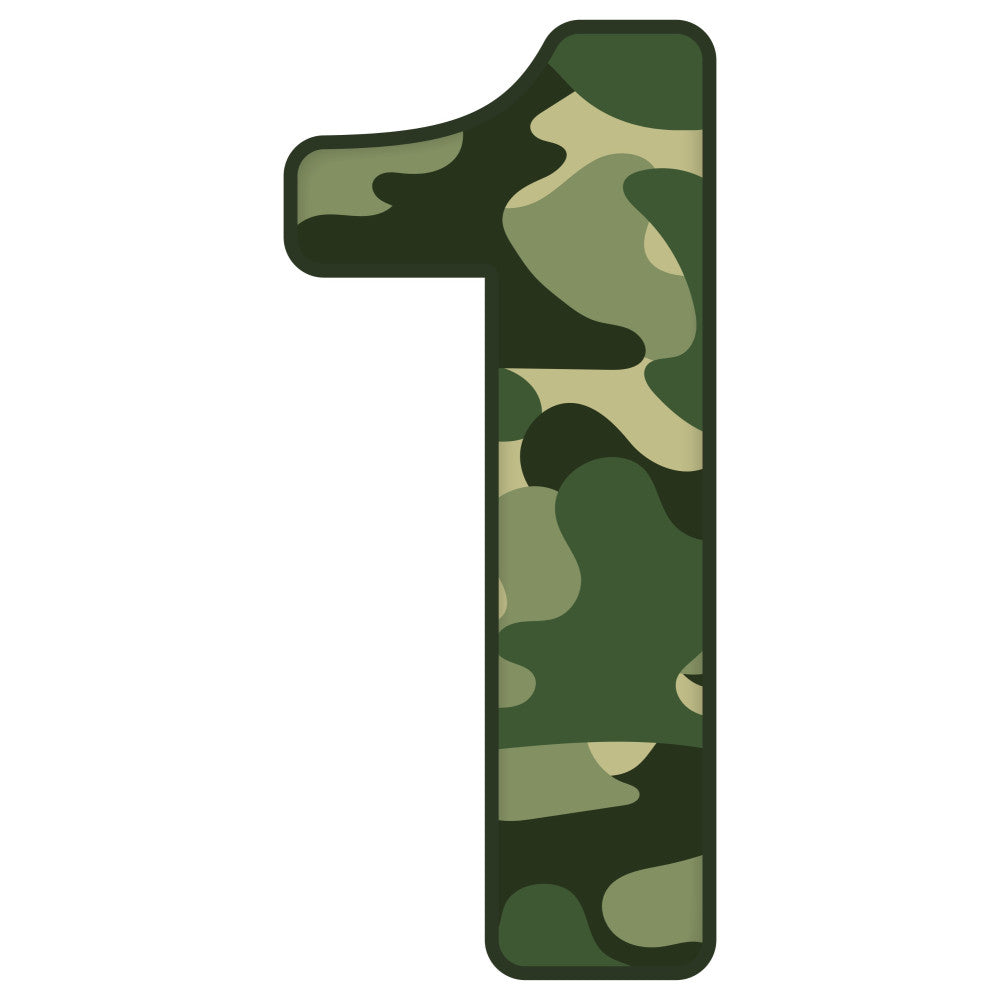 Green Camo Alphabet Fabric Panel 20