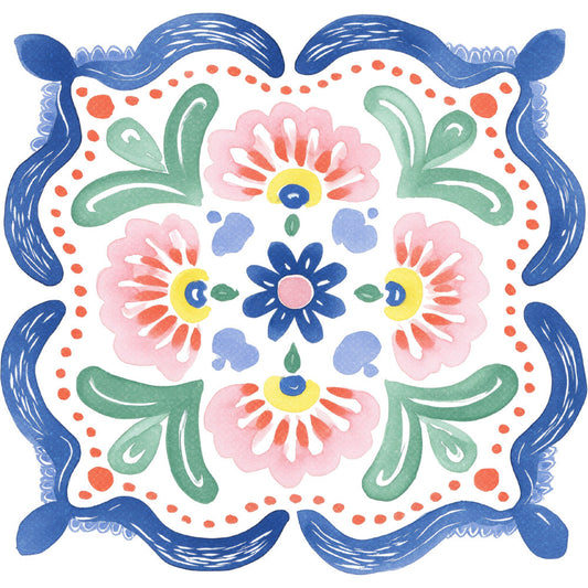 Floral Kaleidoscope Fabric Panel 43