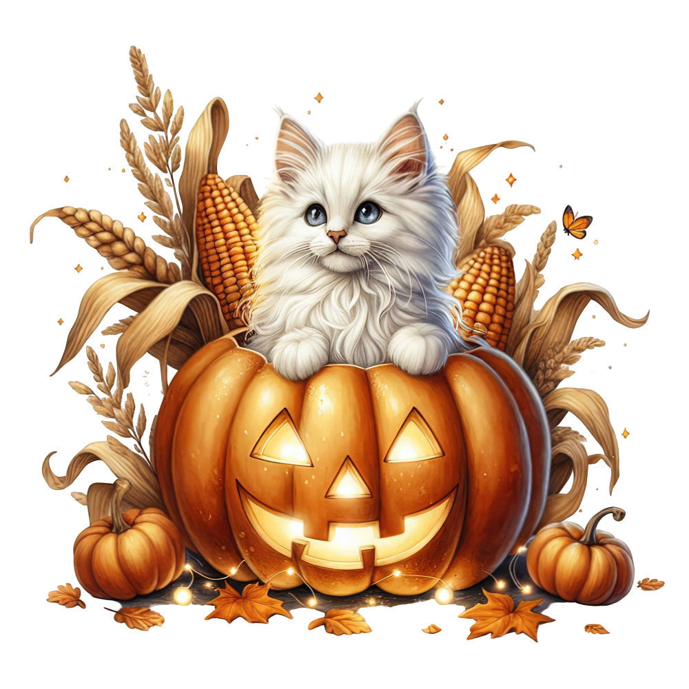 Autumn Cats Fabric Panel 30