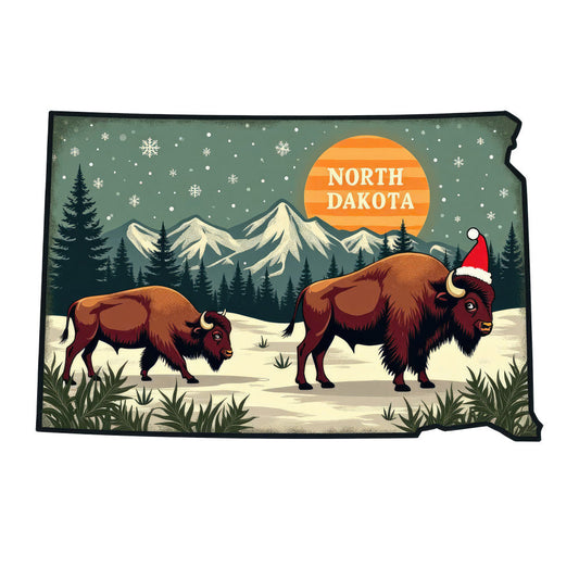 Christmas US States Fabric Panel 17