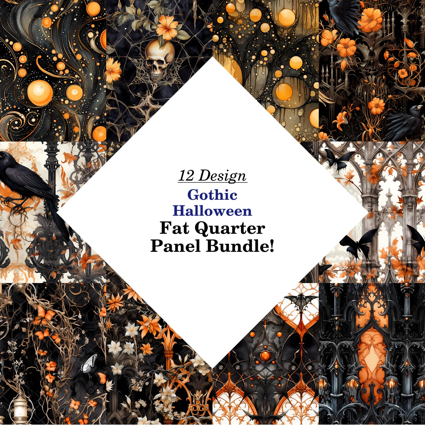 Gothic Halloween Fat Quarter Bundle