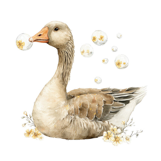 Vintage Silly Goose Fabric Panel 16