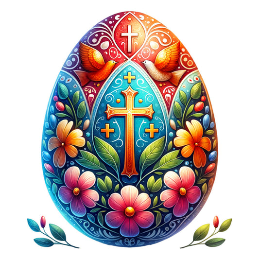 Watercolor Christian Easter Fabric Panel 4