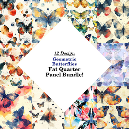 Geometric Butterflies Fat Quarter Bundle