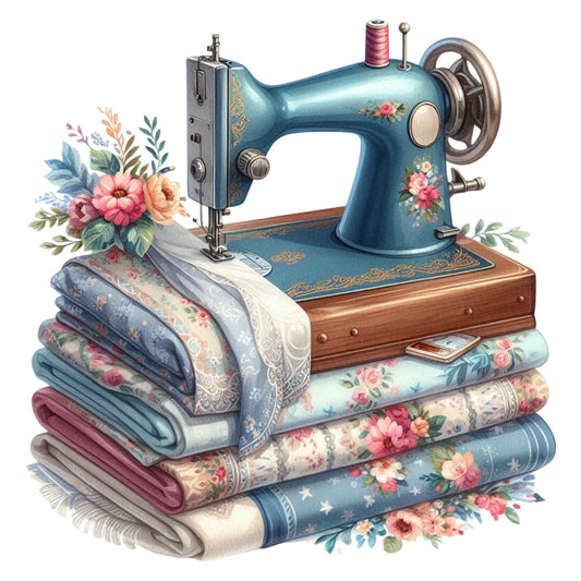 Vintage Sewing Machine Fabric Panel 4
