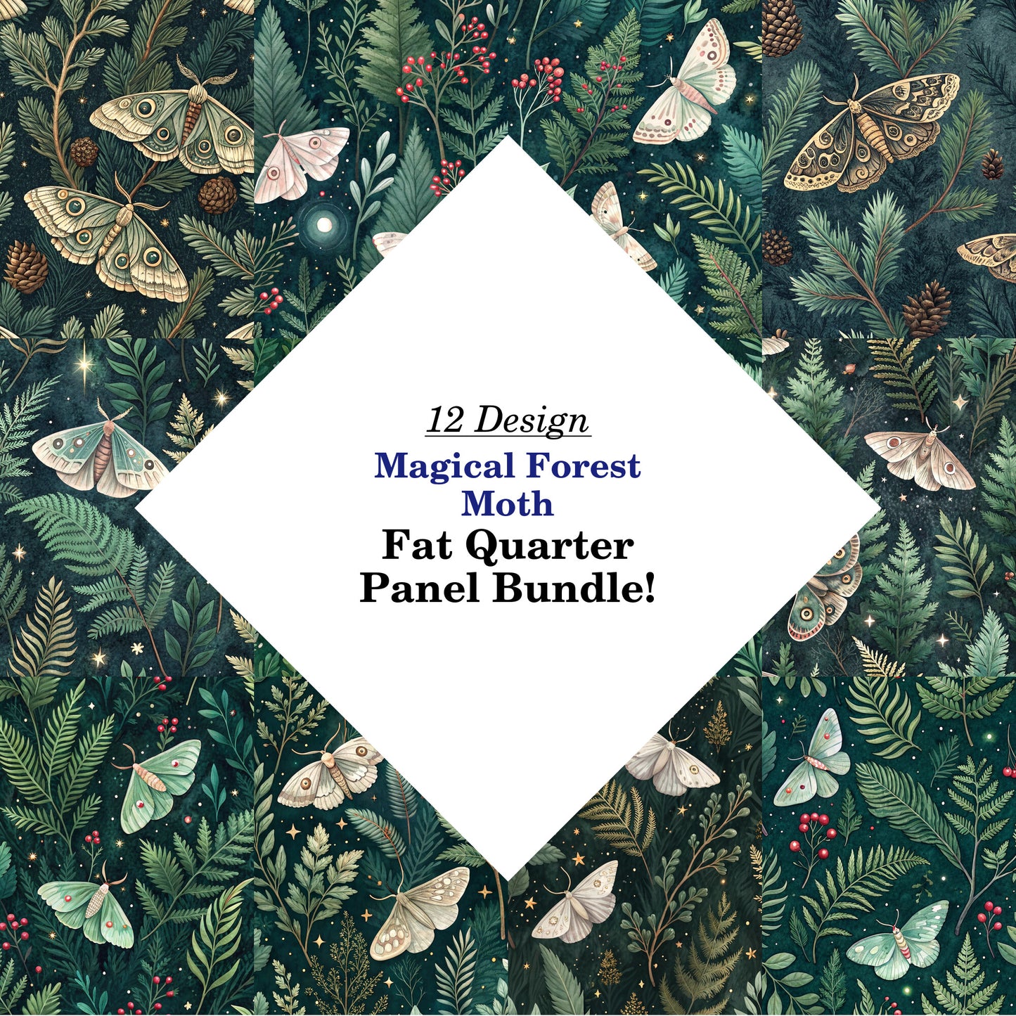 Magical Forest Moth Fat Quarter Bundle