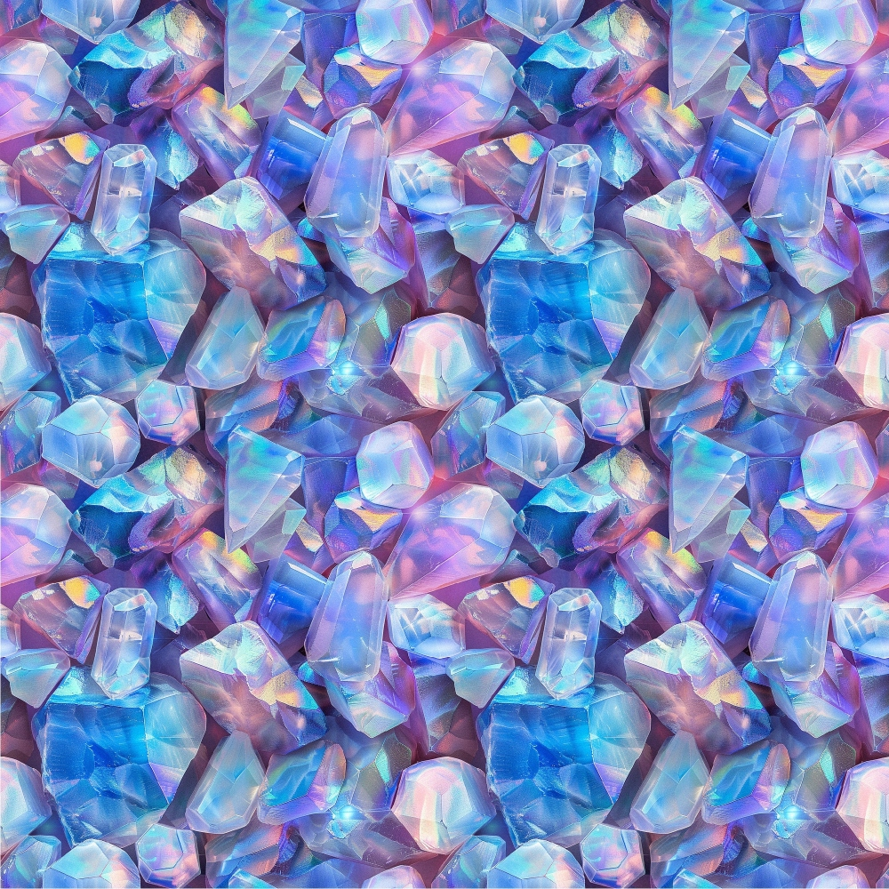Daily Deal: Opal Gemstone Pattern 10 Quilting Cotton Fabric - 45" x 1 Yard"
