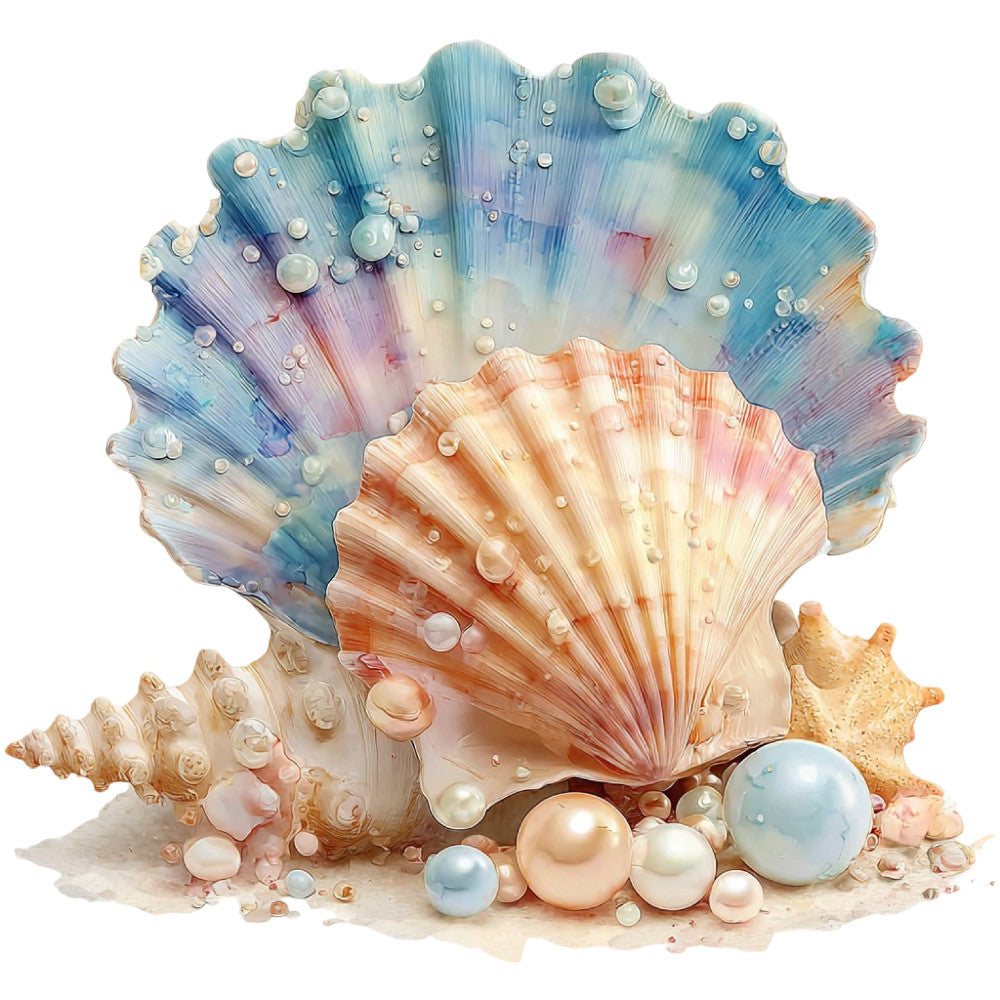 Colorful Seashell Fabric Panel 14