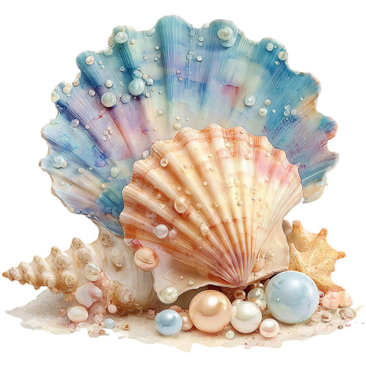 Colorful Seashell Fabric Panel 14