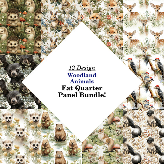 Woodland Animals Fat Quarter Bundle
