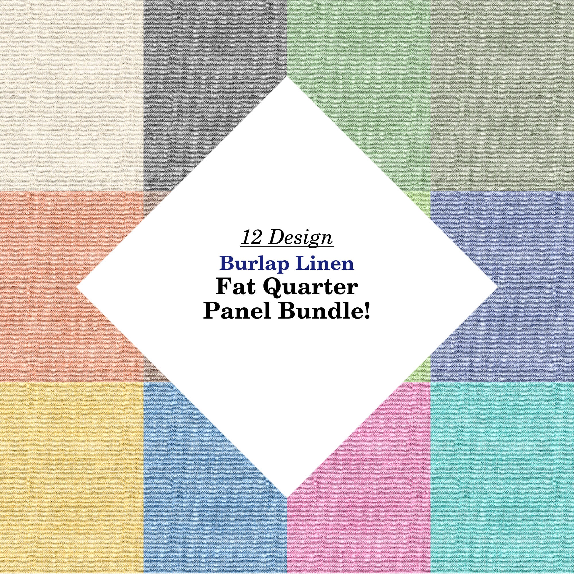 Burlap Linen Fat Quarter Bundle – FabricMegaStore.com